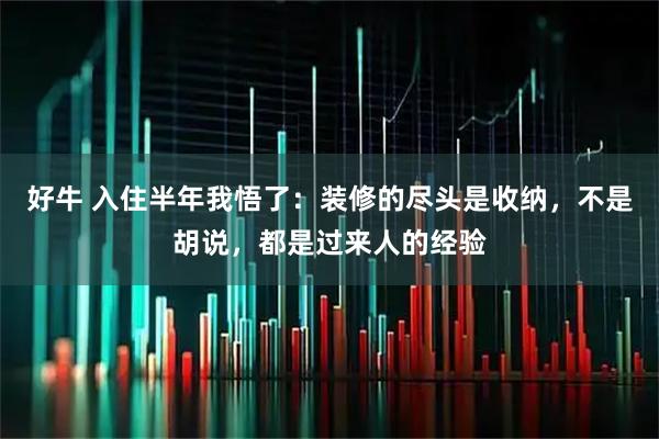 好牛 入住半年我悟了：装修的尽头是收纳，不是胡说，都是过来人的经验