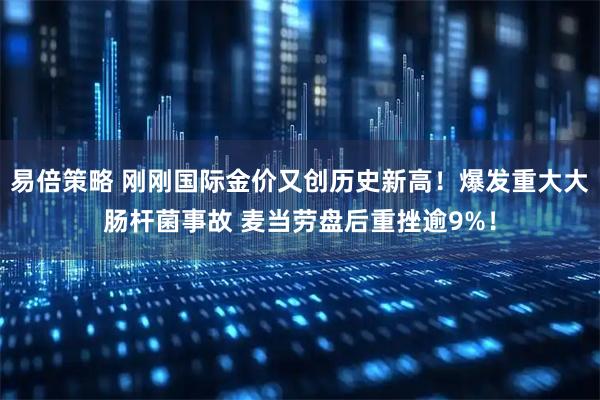 易倍策略 刚刚国际金价又创历史新高！爆发重大大肠杆菌事故 麦当劳盘后重挫逾9%！