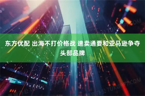 东方优配 出海不打价格战 速卖通要和亚马逊争夺头部品牌